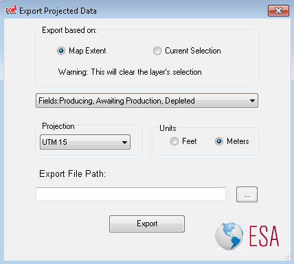 Export Projected Data